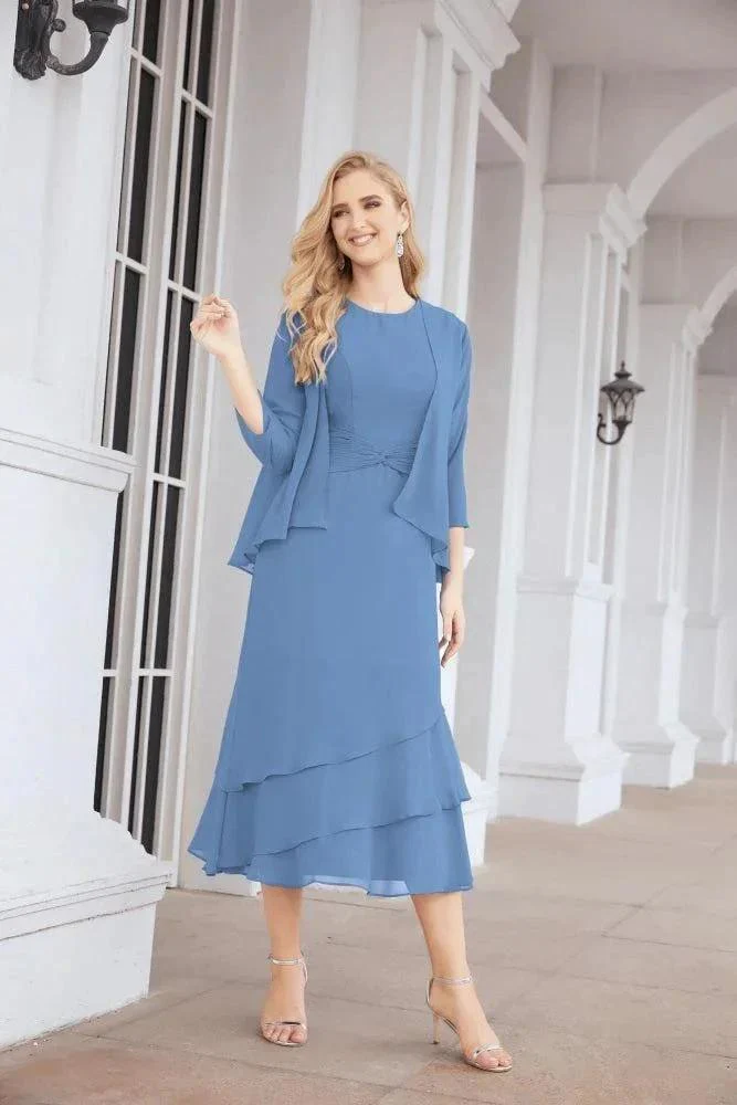 Sunnderly Two-Piece A-line Mother of The Bride Dress Formal Party Gown Dress SY28072 - Image 36