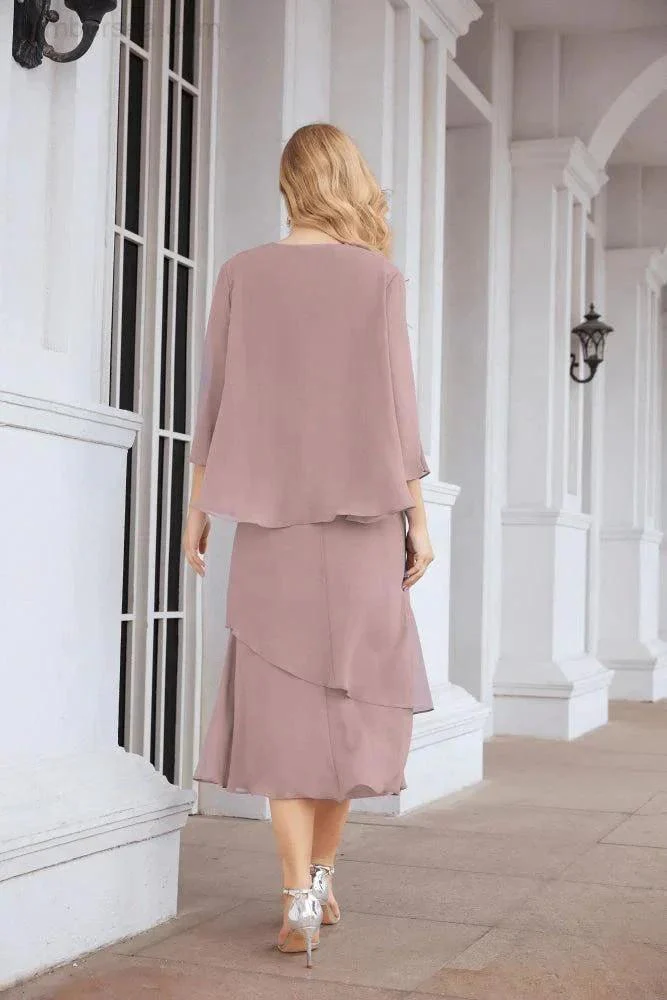 Sunnderly Two-Piece A-line Mother of The Bride Dress Formal Party Gown Dress SY28072 - Image 4