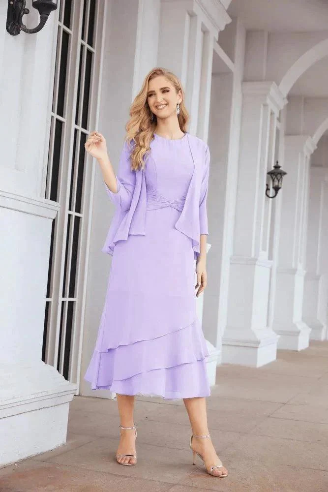 Sunnderly Two-Piece A-line Mother of The Bride Dress Formal Party Gown Dress SY28072 - Image 52