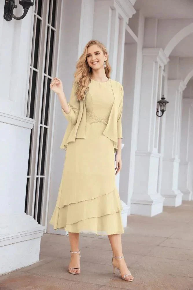 Sunnderly Two-Piece A-line Mother of The Bride Dress Formal Party Gown Dress SY28072 - Image 60