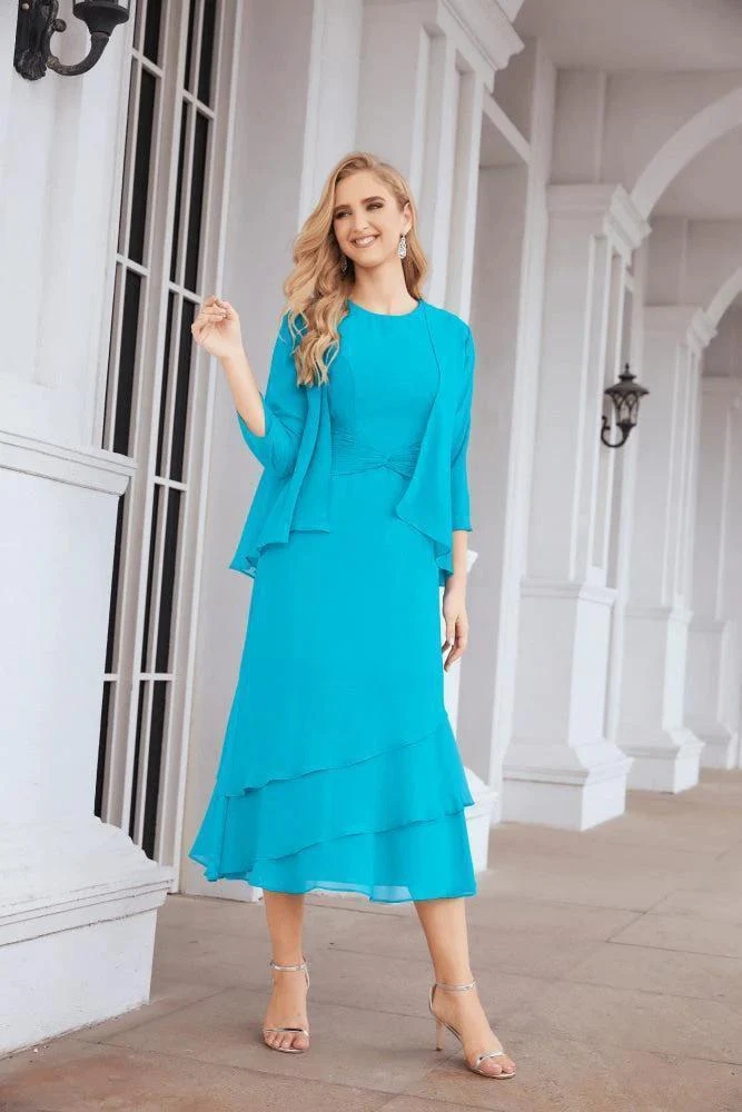 Sunnderly Two-Piece A-line Mother of The Bride Dress Formal Party Gown Dress SY28072 - Image 88