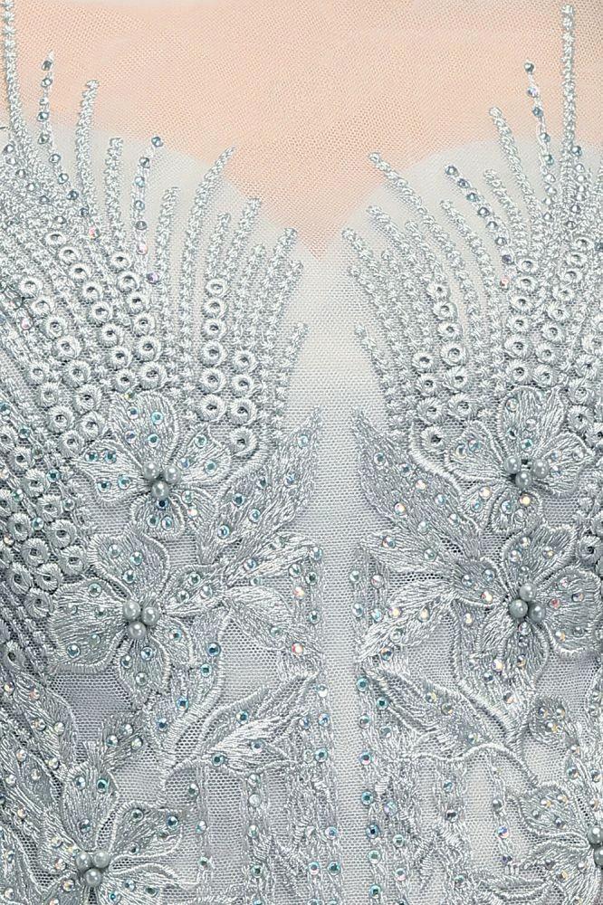 Two-piece Floor Length Appliqued Chiffon Prom Dresses - Image 9