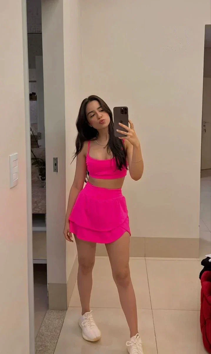 Two Piece Hot Pink Homecoming Dress Summer Casual Dress Y2663 - Image 2