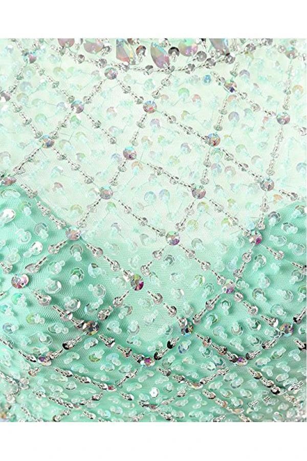 Two Piece Mint Tulle Homecoming Dresses Prom Dresses PG051 - Image 4