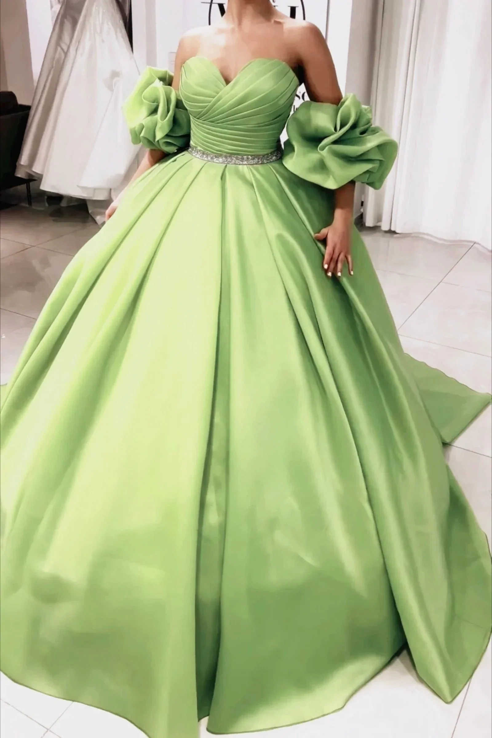 Unique Green Ball Gown 15 Dress for quinceanera Y4497 - Image 2