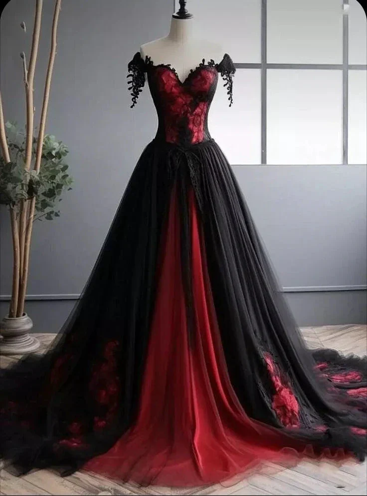 Unique Off The Shoulder Green A-line Sweetheart Tulle Long Party Dress Evening Dress Y7795 - Image 3
