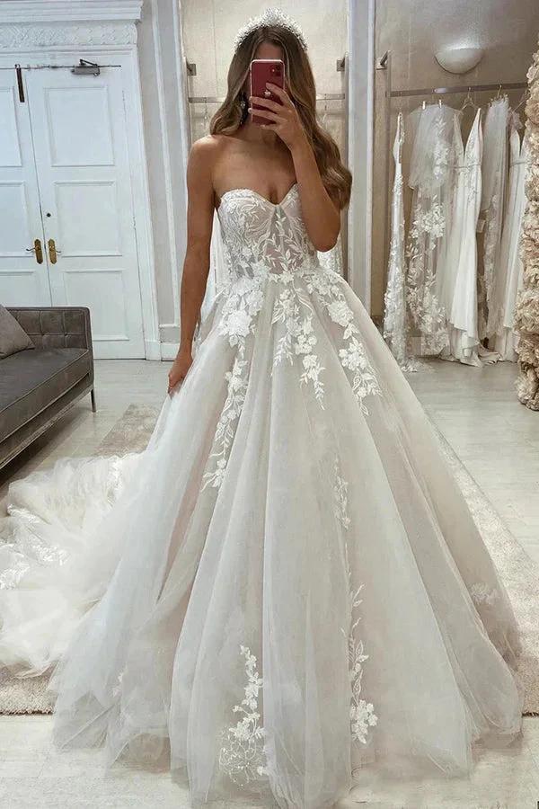 Unique Off the Shoulder Long Sleeves Princess Wedding Dress WD728 - Image 2