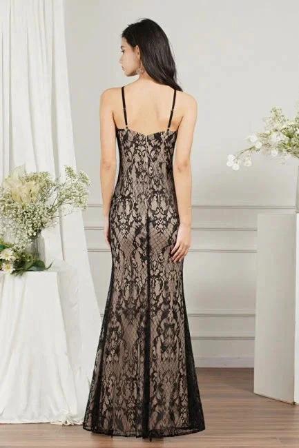 Unique V-Neck Sleeveless Mermaid Front-Split Tulle Prom Dresses with Appliques - Image 2