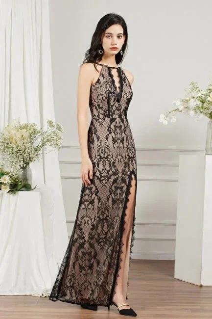 Unique V-Neck Sleeveless Mermaid Front-Split Tulle Prom Dresses with Appliques - Image 7