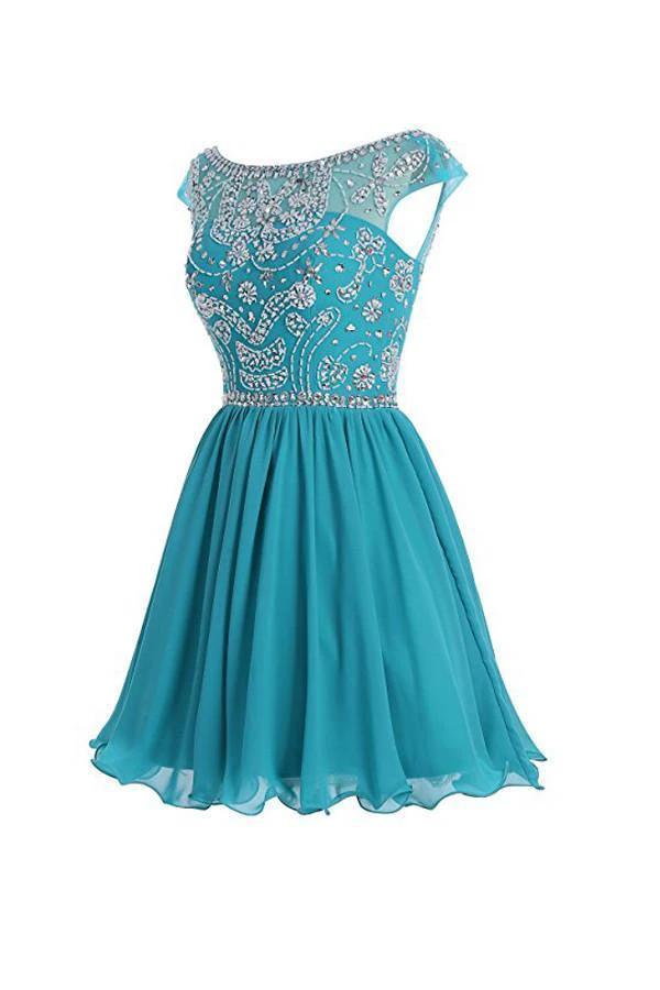 V-back Chiffon Short Prom Homecoming Dresses PG052 - Image 2