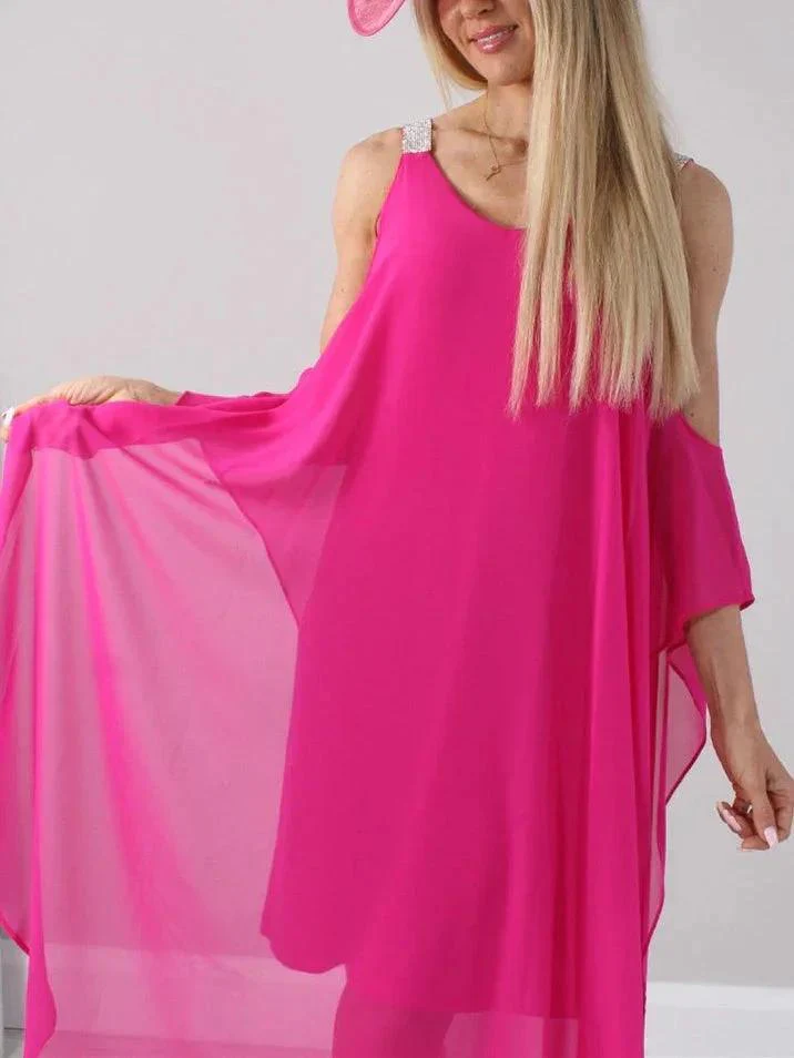 V-Neck Sleeveless Ankle-Length Mother of the Bride Dresses with Diamanté - Image 4