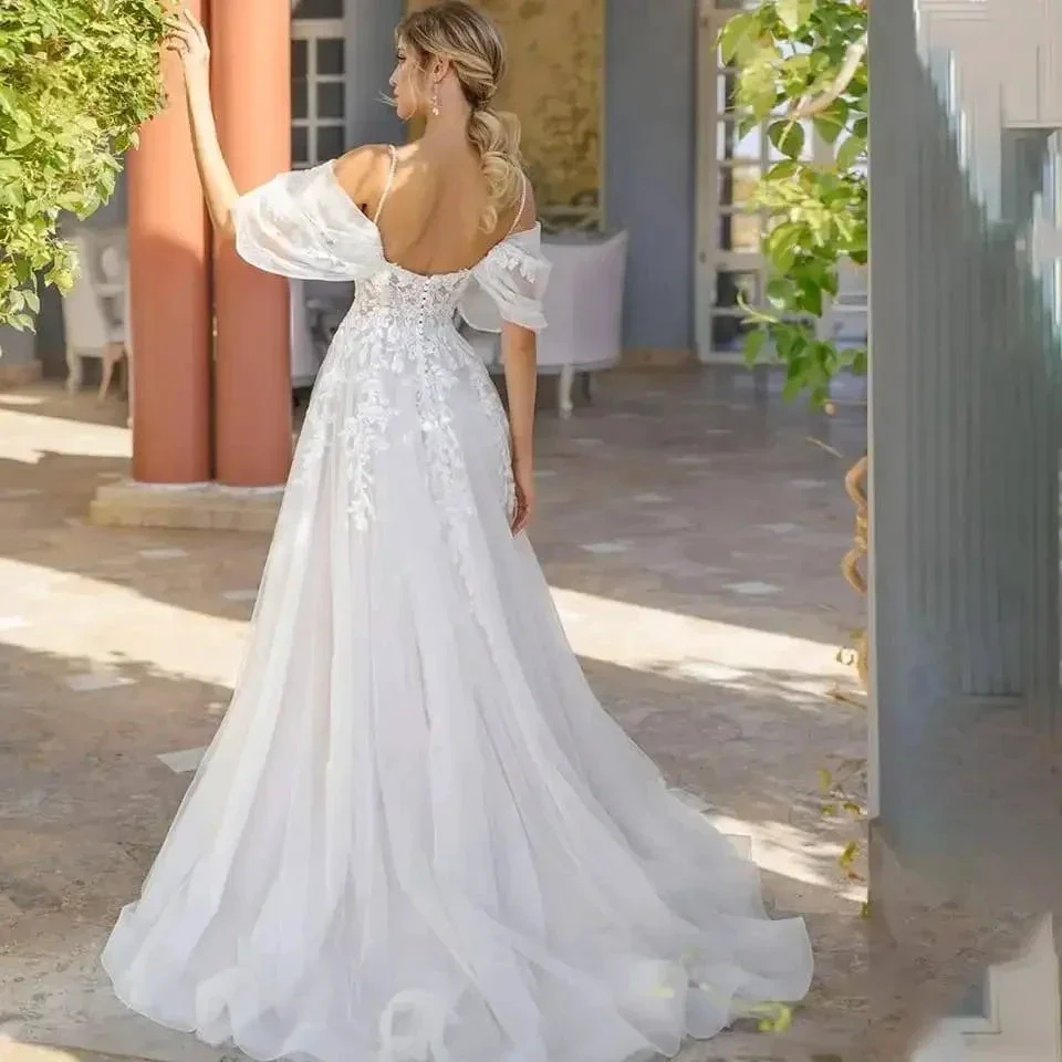 Vestido De Noiva Lace Wedding Dress Robe Princess Mariage Plus Size Bridal Wedding Gowns - Image 2