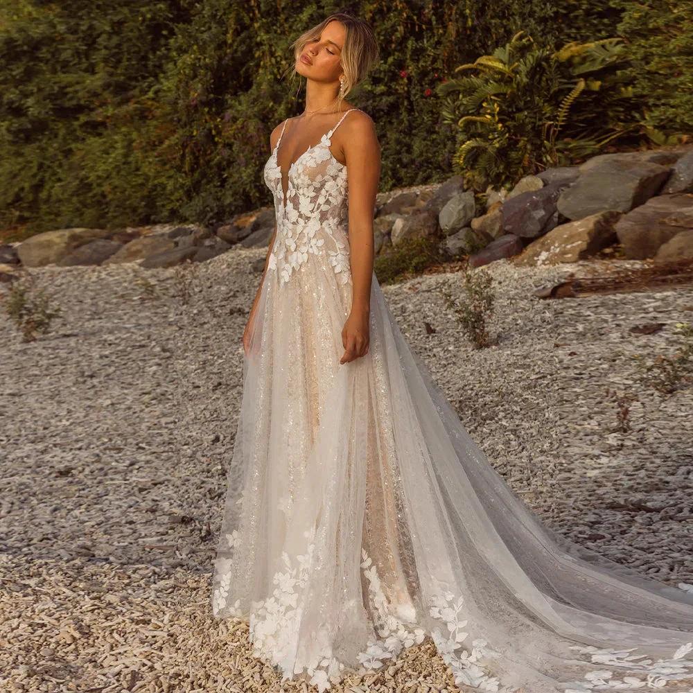 VIKTORIA Trendy Wedding Dress For Bride Sweetheart Spaghetti Straps Buttons Robe De Mariée Women Personalized Customization - Image 2