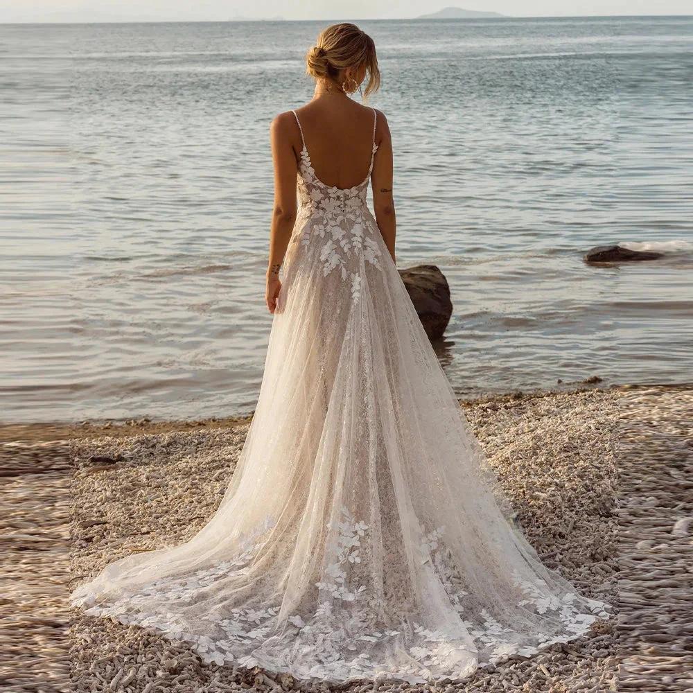 VIKTORIA Trendy Wedding Dress For Bride Sweetheart Spaghetti Straps Buttons Robe De Mariée Women Personalized Customization - Image 3