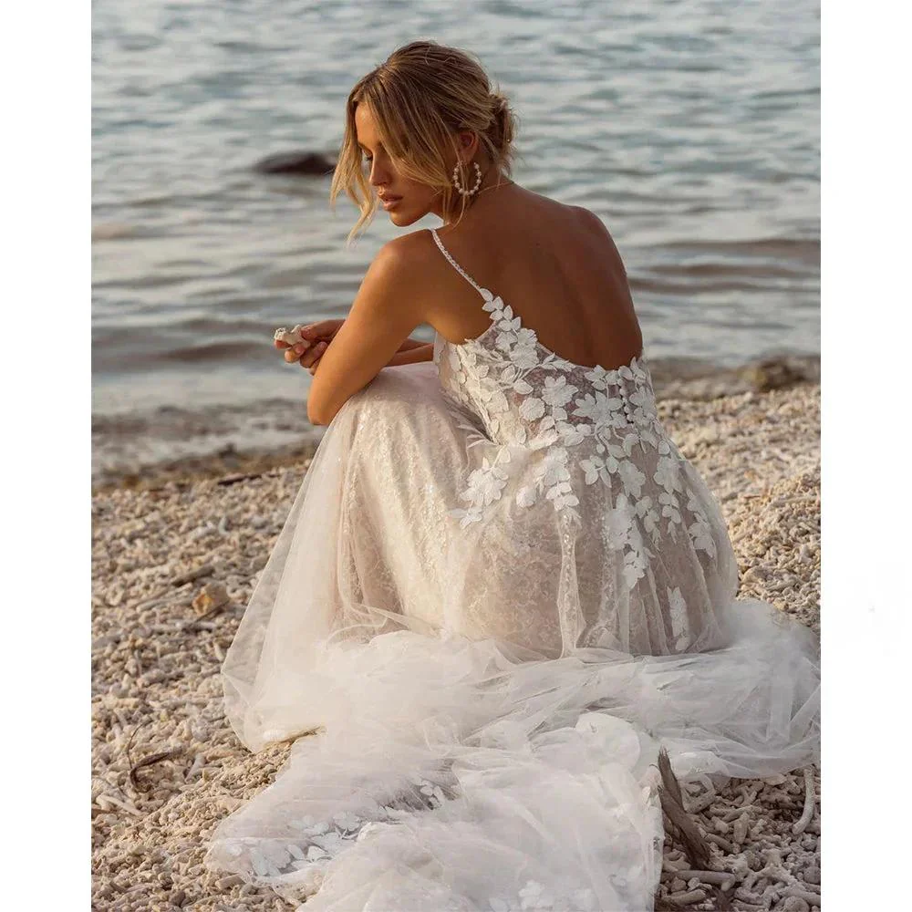 VIKTORIA Trendy Wedding Dress For Bride Sweetheart Spaghetti Straps Buttons Robe De Mariée Women Personalized Customization - Image 4
