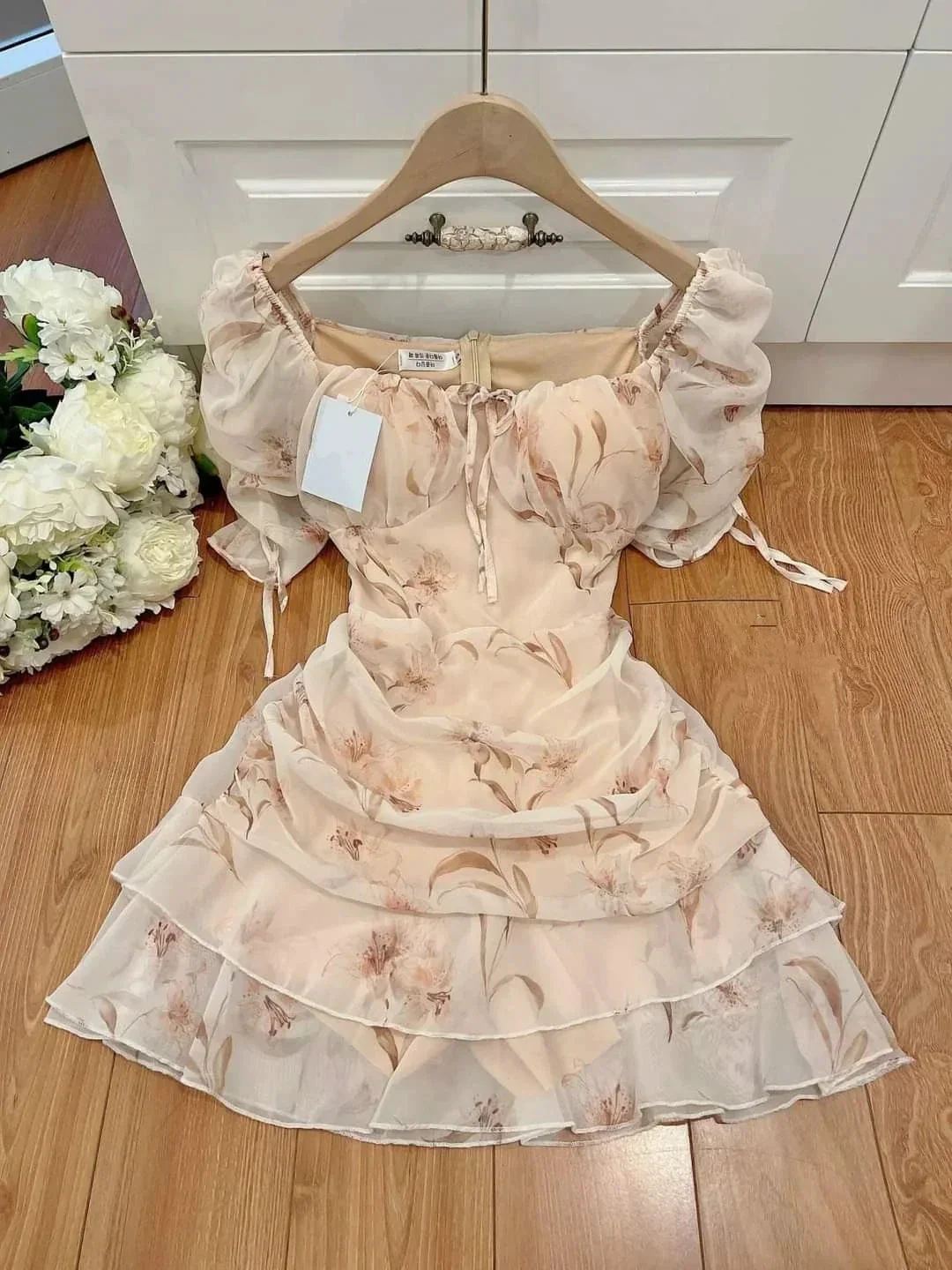 Vintage Floral Mini Homecoming Dress Summer Casual Dress Y2641 - Image 2