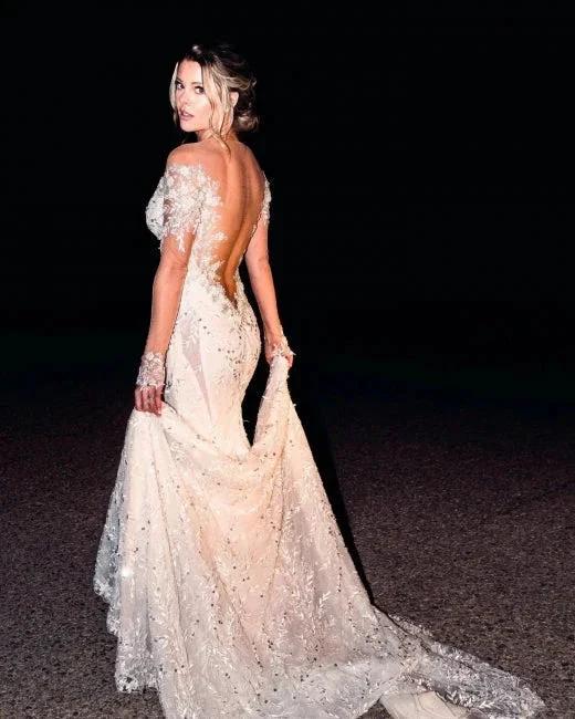 Vintage Lace Mermaid Wedding Dresses with Long Sleeves - Image 2