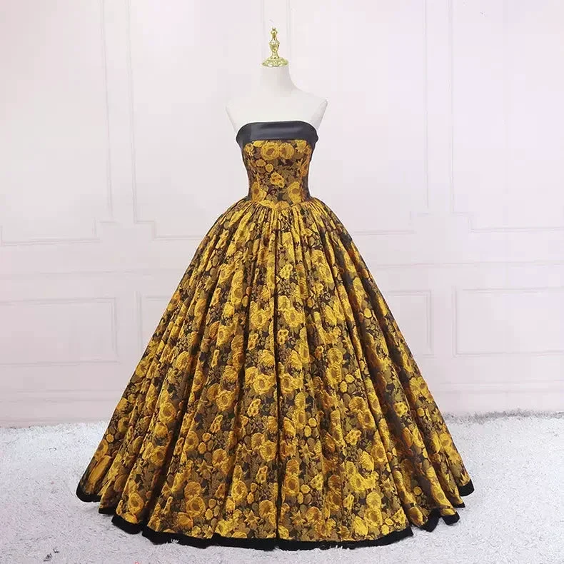 Vintage Oil Painting Evening Dress New Arrival Evening Dress s15 - Image 2