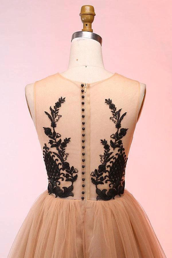 Vintage Short Tulle Appliques Homecoming Dress Short Prom Dress PD298 - Image 4