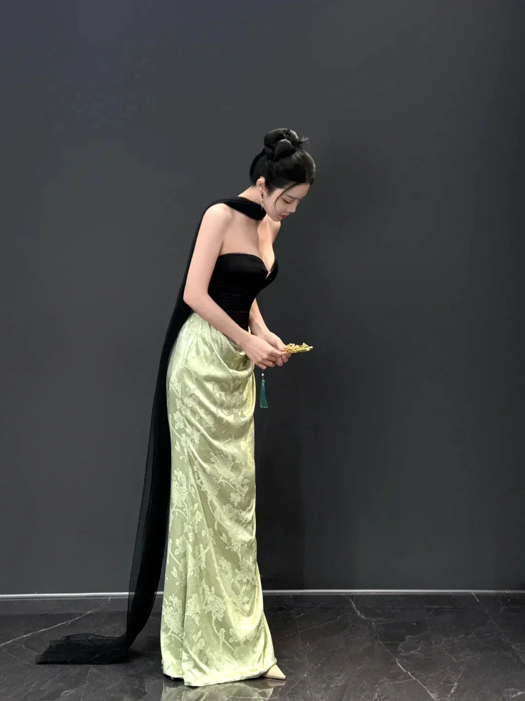 Vintage Strapless Satin Mermaid Prom Dress Long Evening Dress Y8593 - Image 3