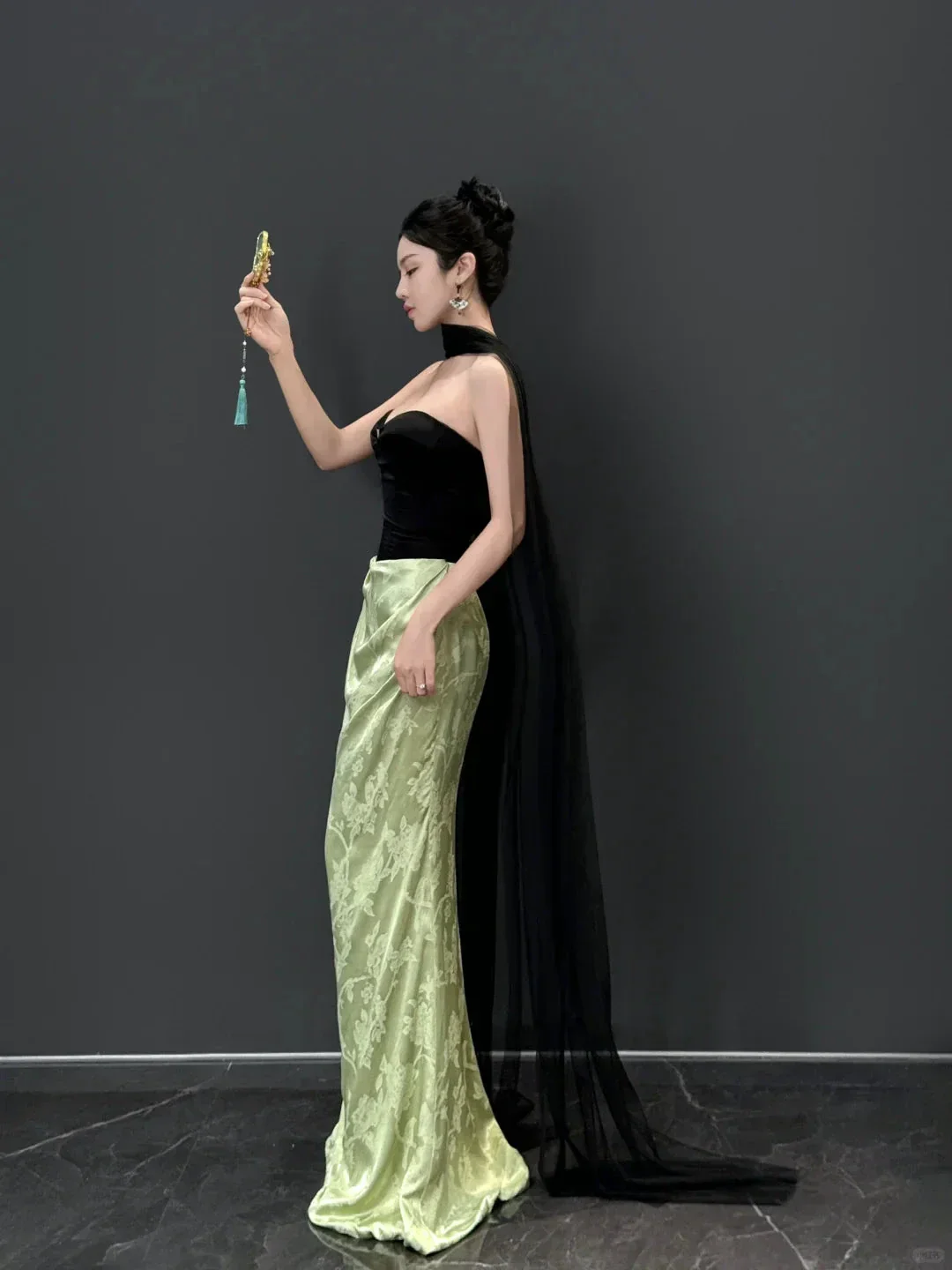 Vintage Strapless Satin Mermaid Prom Dress Long Evening Dress Y8593 - Image 4