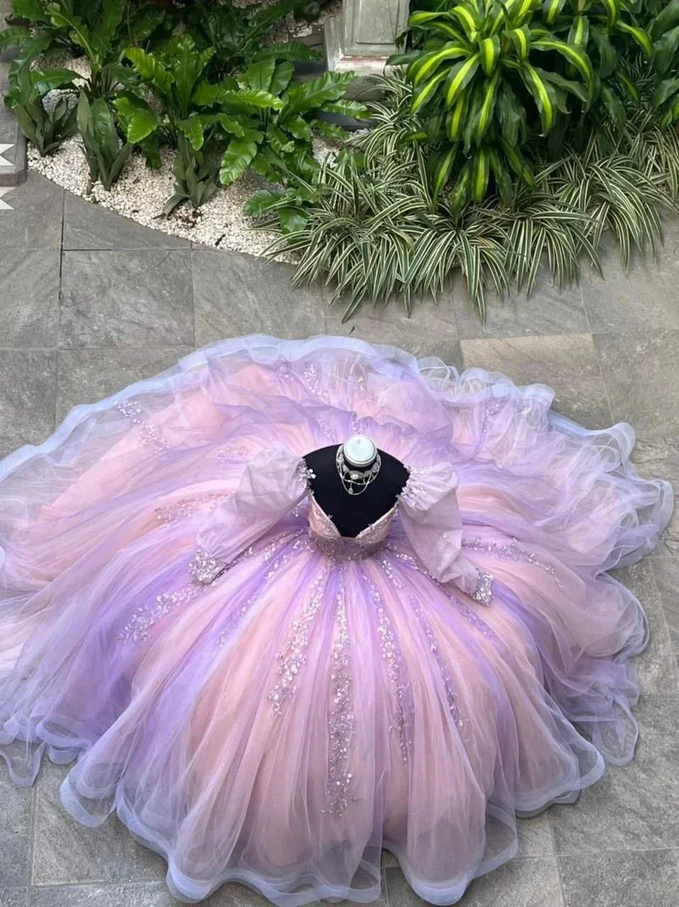 Vintage Tulle Ball Gown,Sweet 16 Dress,Princess Dress Y2353 - Image 3