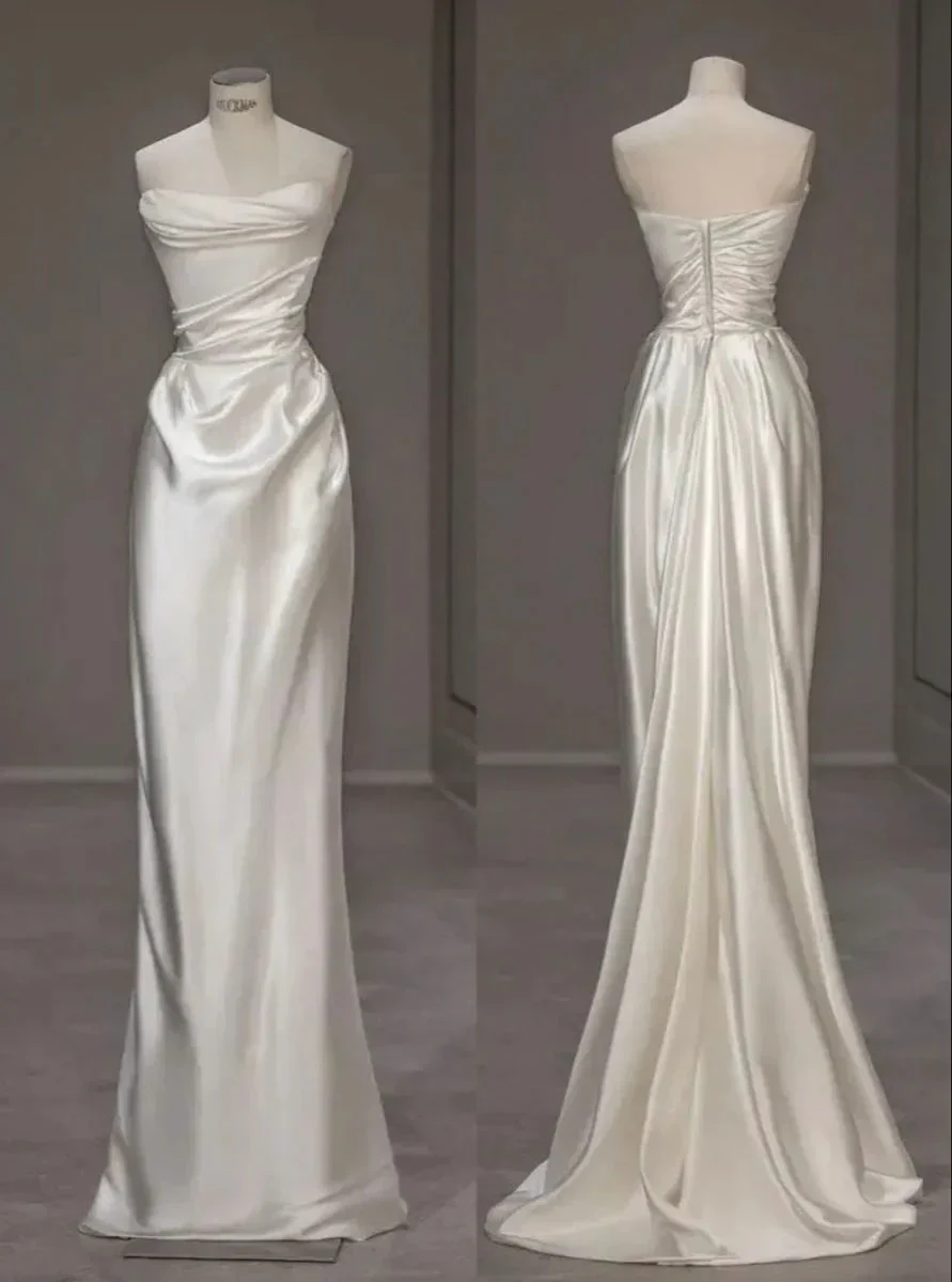 Wedding Dress Boho Sleeveless Mermaid Beach Princess Party Dress Y4610 - Image 2