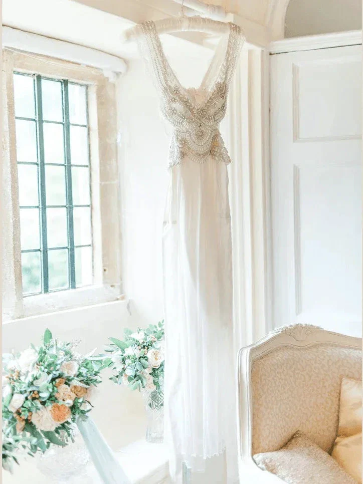 Wedding Dresses Modest Deep V-neck  Beach Open Back Bridal Gowns WD539 - Image 10
