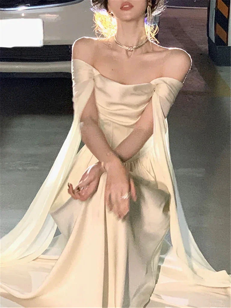 White Evening Dress Women Elegant New Fashion Evening Party Ladies Dress Y4457 - Image 3