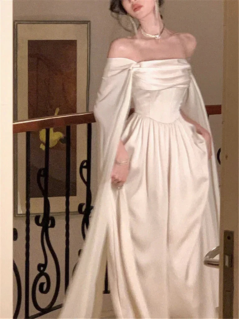 White Evening Dress Women Elegant New Fashion Evening Party Ladies Dress Y4457 - Image 4