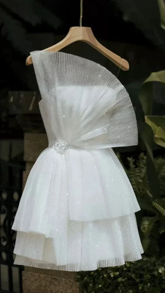 White Homecoming Dress Strapless Short Party Dress Cocktail Dress Y1998 - Image 2