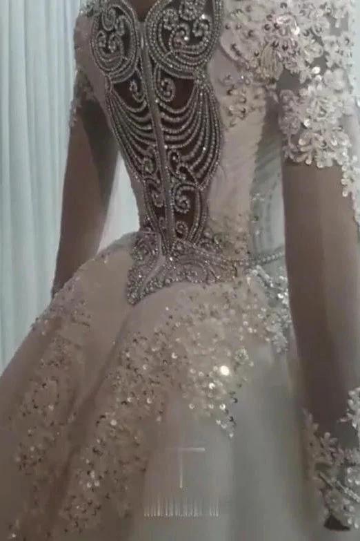 New Arrival Long Sleeves Mermaid Wedding Dress with Overskirt - Image 2