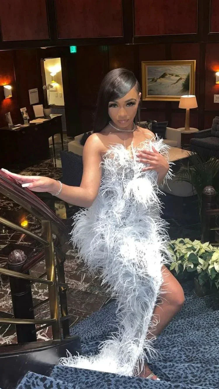White Sexy Evening Dress Chic Prom Gown Y1877 - Image 3