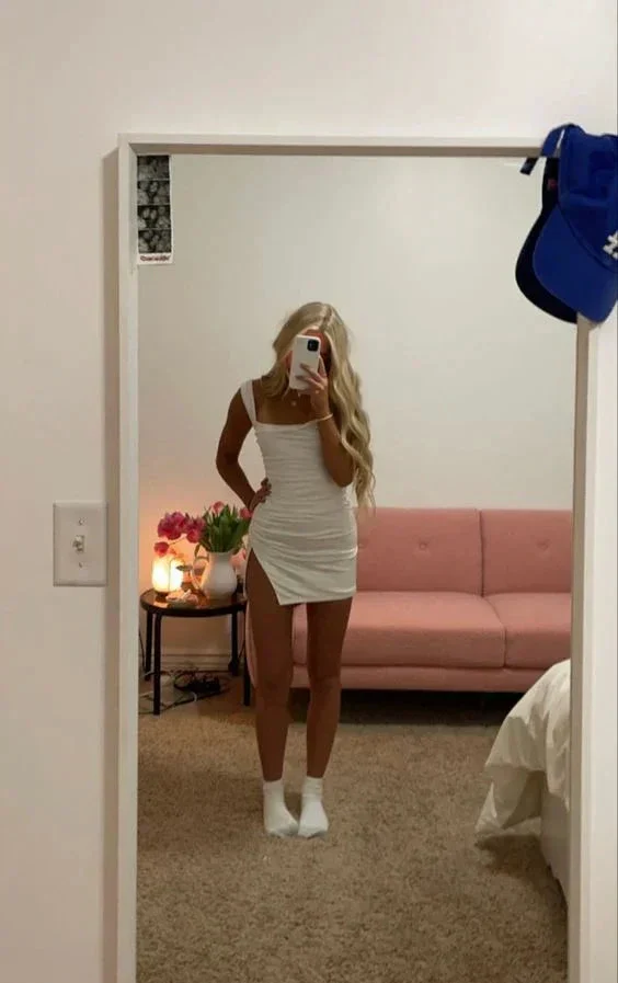 White Short Homecoming Dress White Party Dress Y1992 - Image 2