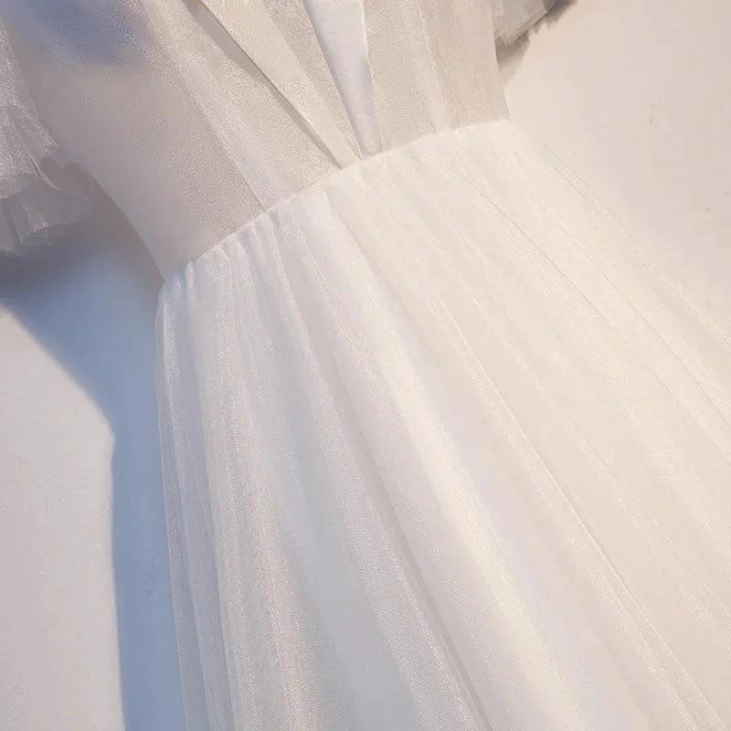 White tulle short homecoming dress s97 - Image 4