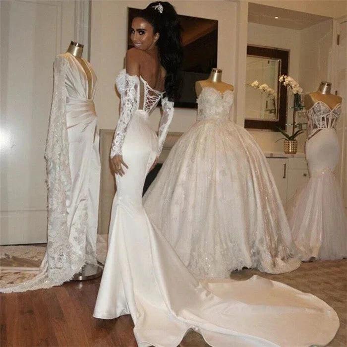 Mermaid New Arrival Wedding Dress Sweetheart Lace Up Bridal Wears - Image 2