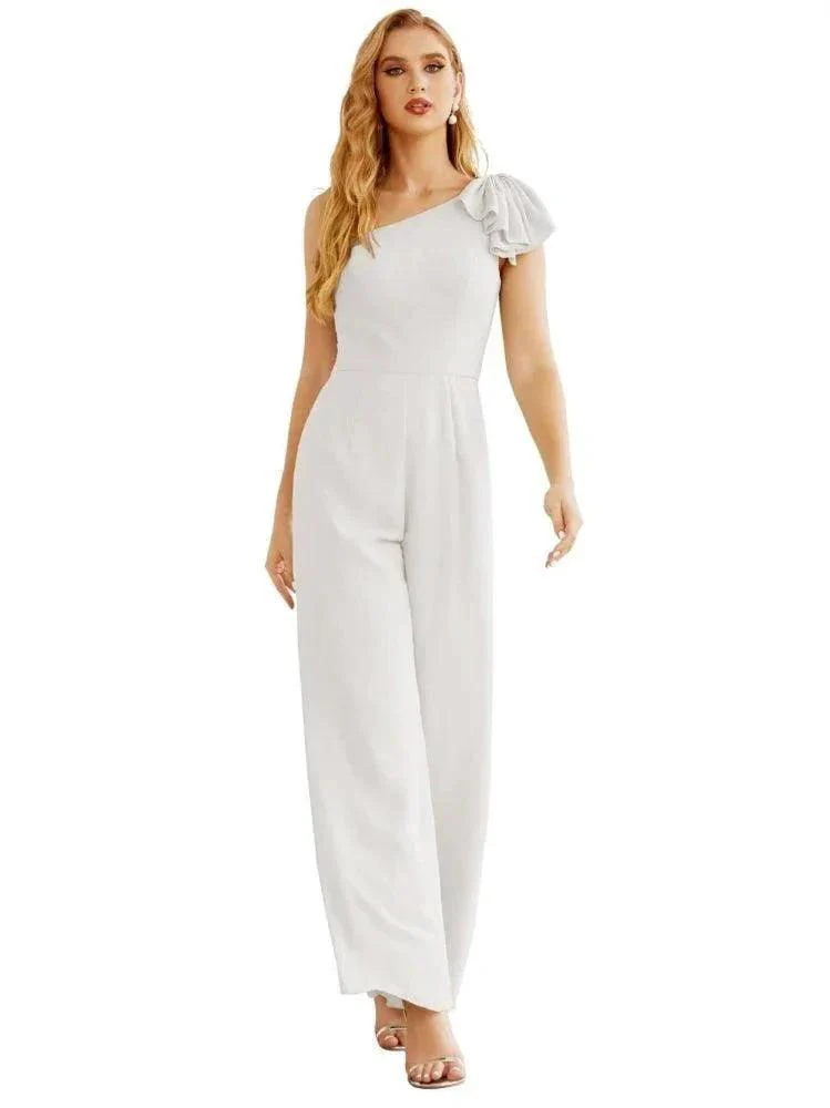 Women's One Shoulder Chiffon Long Jumpsuit Formal Evening Dress Long Bridesmaid Dresses Pants Wedding Party SEA28034 - Image 43