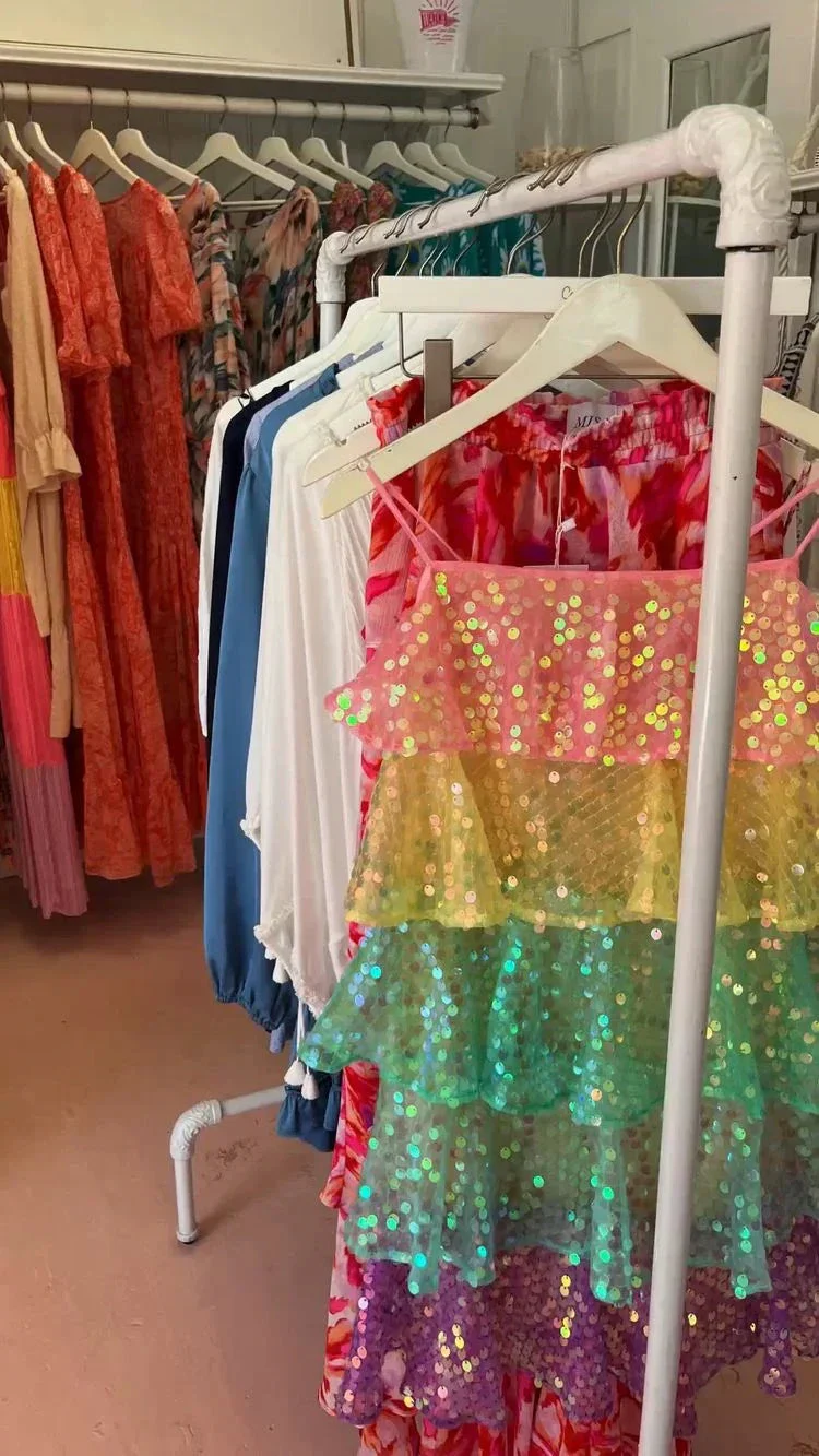 Women Shiny Sequin Sparkle Homecoming Dress Sleeveless Glitter Layered Rainbow Ruffle Dress Party Club Night Dress Y2475 - Image 5