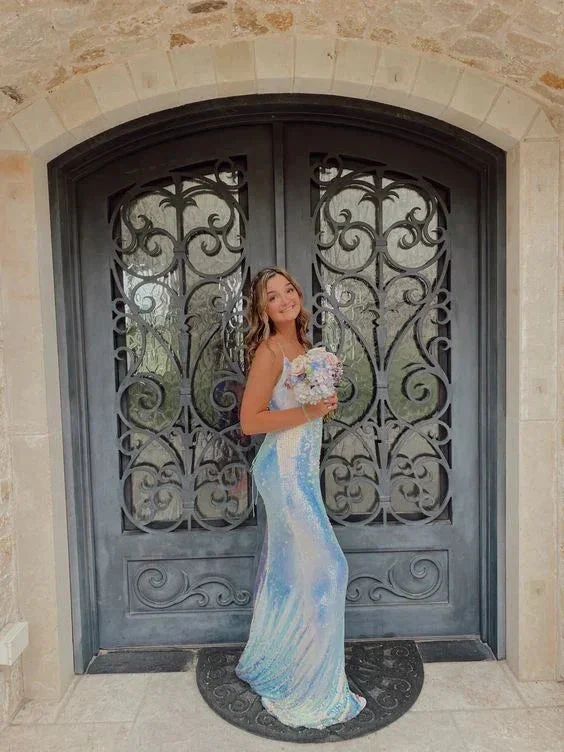 Women Strap Party Maxi Dress Sexy Evening Dress Celebrity Sequin Dress Long Prom Dress Y798 - Image 4