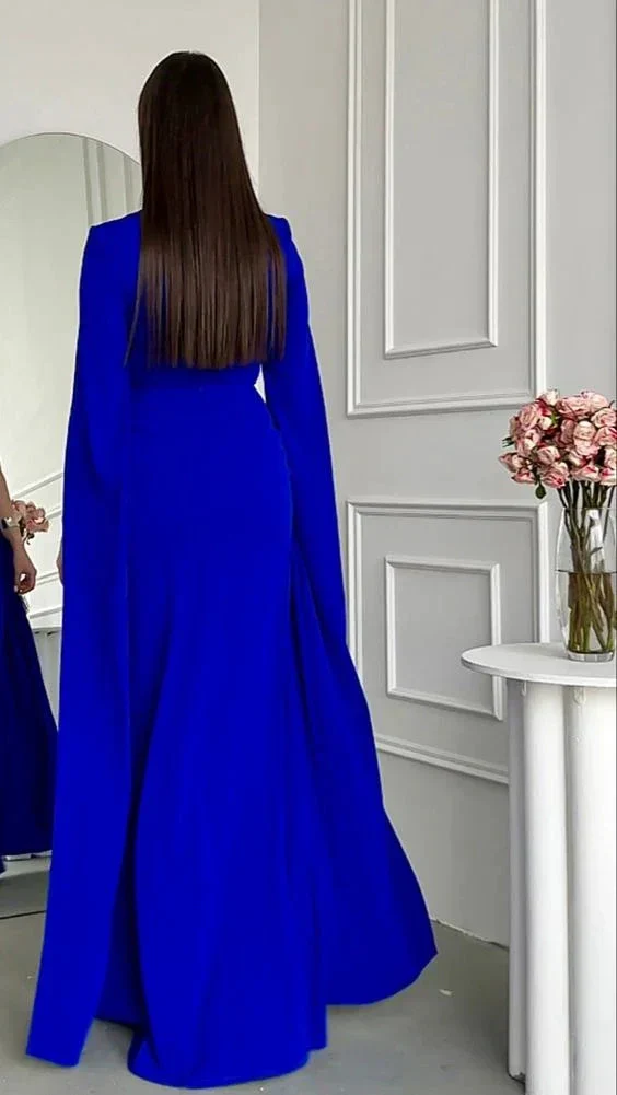 Women's Party Evening Dress Royal Blue Long Evening Dress  Y4646 - Image 3