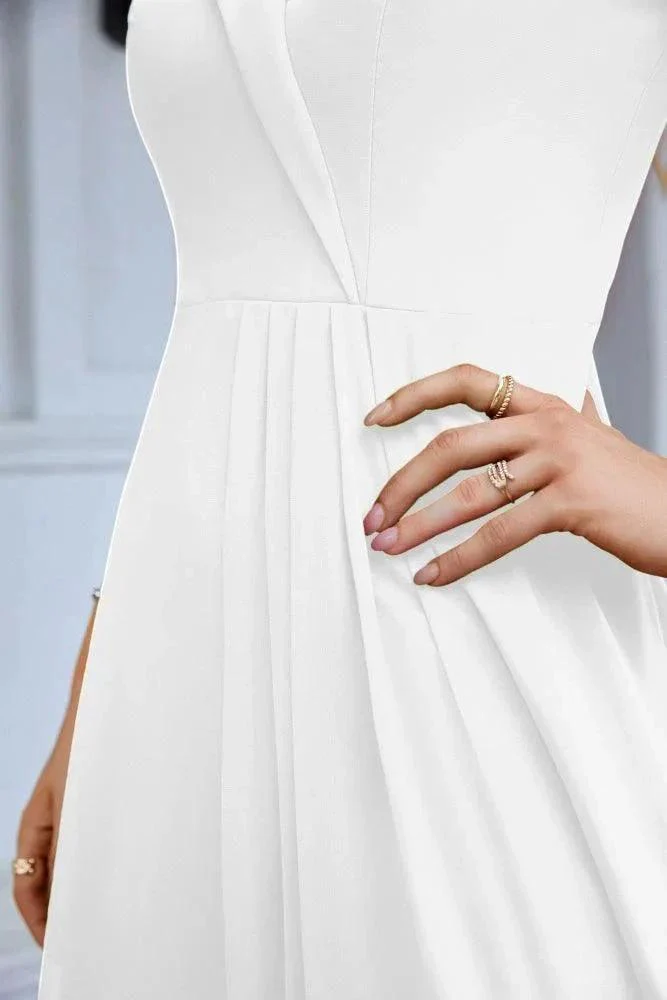 Women's thin strap off the shoulder bridesmaid mopping the floor evening dress 28093 - Image 152