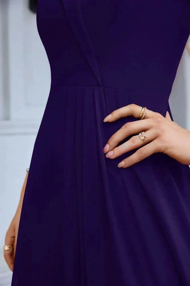 Women's thin strap off the shoulder bridesmaid mopping the floor evening dress 28093 - Image 35