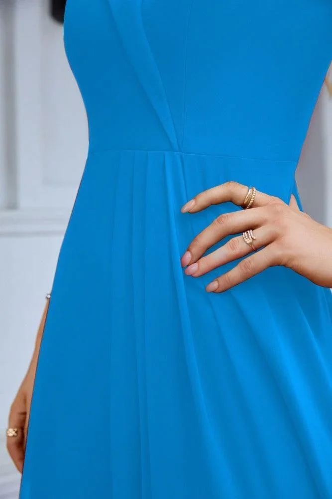 Women's thin strap off the shoulder bridesmaid mopping the floor evening dress 28093 - Image 7