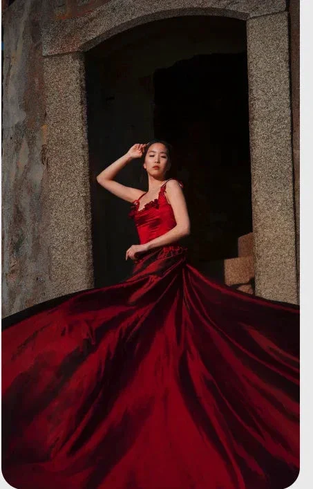 Wonderful Red Long Prom Dress Sleeveless Evening Dress Y308 - Image 3